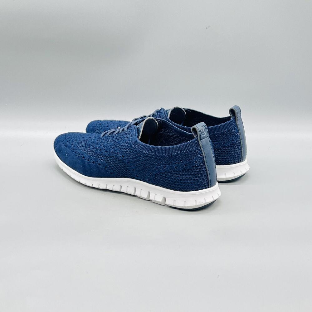 Cole Haan Shoes Womens 7 Blue Knit Zerogrand Low Top Athletic Sneakers Comfort - Picture 5 of 11